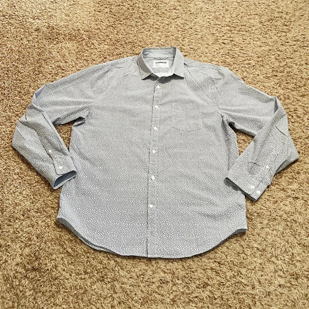 [Express] Button Down Long Sleeve Men Shirt - Picture 3 of 9